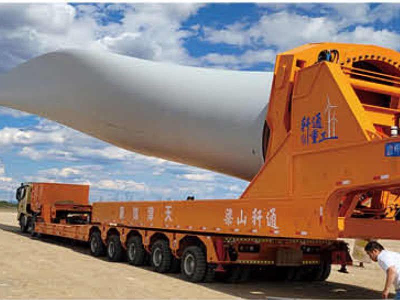 風(fēng)電葉片轉(zhuǎn)運工裝車 平推式4