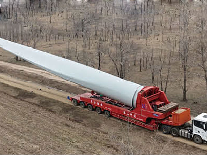 風(fēng)電葉片轉(zhuǎn)運(yùn)工裝車(chē) 平推式3