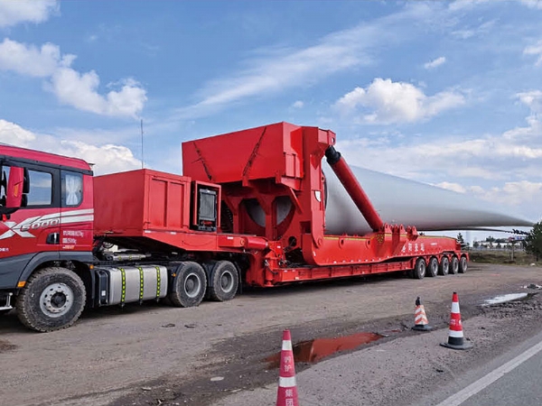 風(fēng)電葉片轉(zhuǎn)運(yùn)工裝車(chē) 上推式