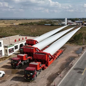 風(fēng)電葉片轉(zhuǎn)運工裝車 上推式